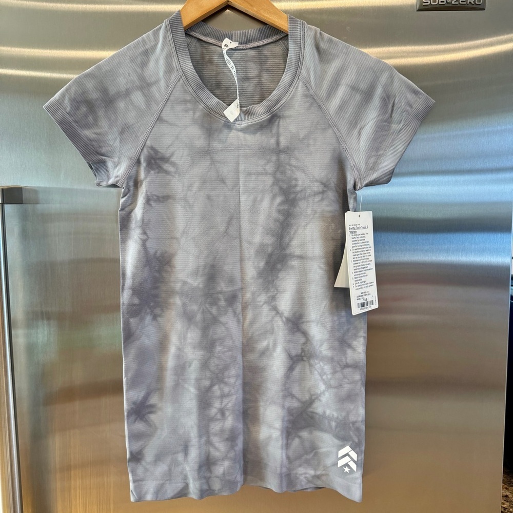 NWT Lululemon Swiftly Tech Short Sleeve Shirt 2.0 Marble Dye Rhino Grey Athletic
